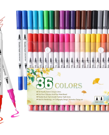 36 Marcadores De Doble Punta Tipo Pincel Colores