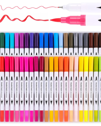 48 Marcadores De Doble Punta Tipo Pincel Colores