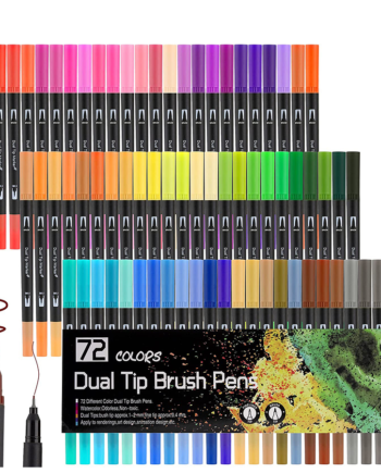 72 Marcadores De Doble Punta Tipo Pincel Colores