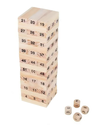 Juguete de Madera Juego De Mesa 54 Pcs