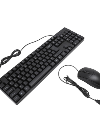 Kit Combo Teclado Y Mouse Alámbrico color Negro