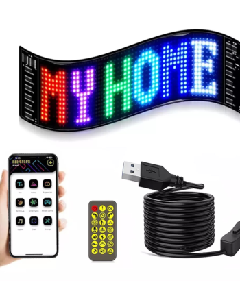 Letrero Led Matrix Flexible Rgb App Control Usb Auto 16x64