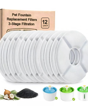 Pack 12 Filtros Bebedero Fuente Agua Eléctrico Gato Perro
