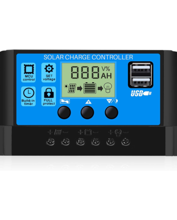 Regulador De Carga Solar Digital 12v 24v 60a 2usb