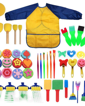 Set De Arte 43 Pzs Para Niños Kit Para Pintar Esponjas