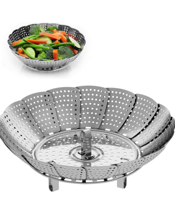 Vaporera Plegable Cocina Cesta Humeante Olla De Vapor